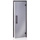 Puerta de sauna de cristal AD, marco negro, 70 x 190, gris