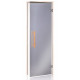 Puertas de sauna de cristal AD NATURAL, 80 x 200 mm, color álamo temblón, gris.