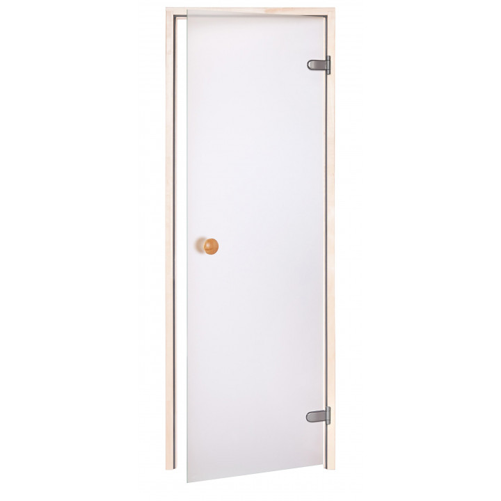 Puertas de sauna de cristal AD STANDART, cristal mate, 80 x 200 mm, color álamo temblón, acabado mate transparente.