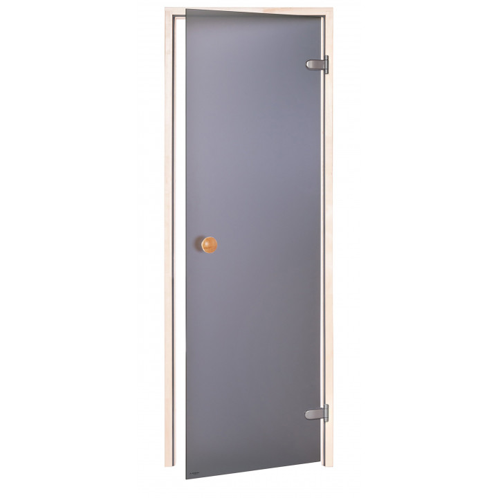 Puertas de sauna de cristal AD STANDART, cristal mate, 70 x 210 mm, color álamo temblón, gris mate.