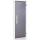 Puerta de sauna de cristal AD, marco blanco, 80 x 210, gris