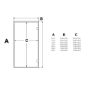 Puertas de cristal AD para sauna de vapor, cristal bronce. - 2