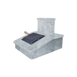 Acabado de chimenea de piedra, Talcoclorito, 290 mm  Acabado de chimenea de piedra, Talcoclorito, 290 mm