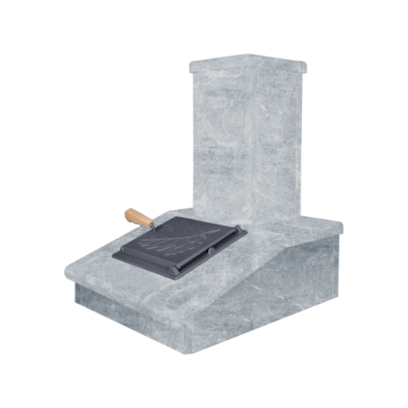 Acabado de chimenea de piedra, Talcoclorito, 540 mm