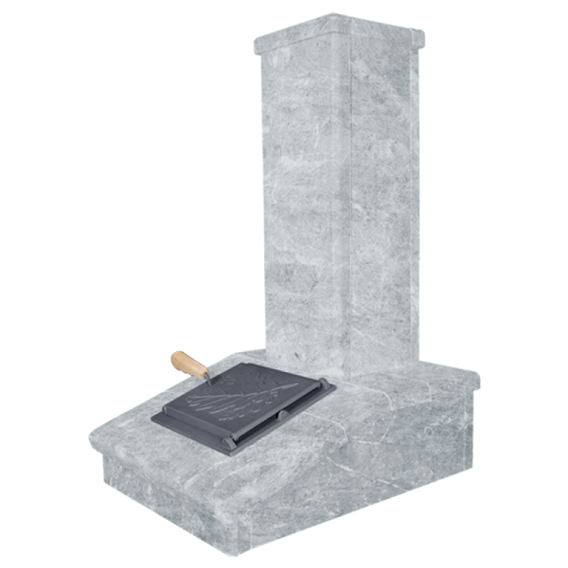 Acabado de chimenea de piedra, Talcoclorito, 790 mm Acabado de chimenea de piedra, Talcoclorito, 790 mm