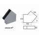 Codo plano 5F15 / 45