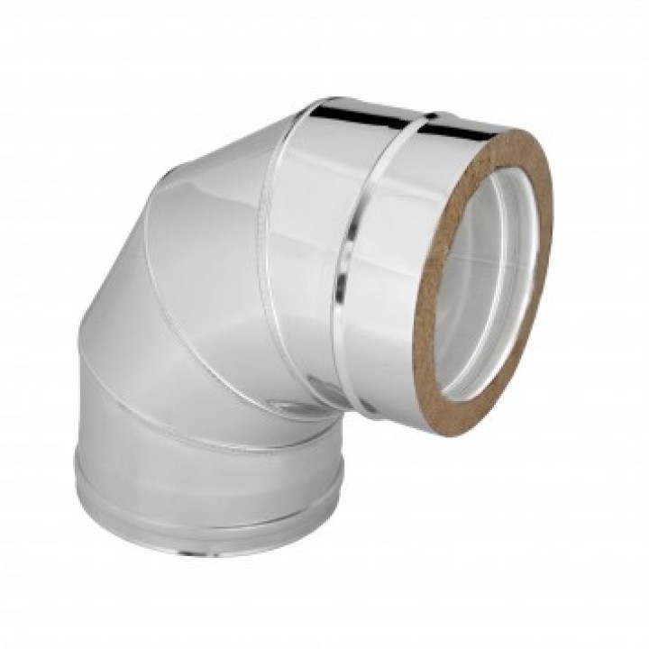 Codo aislado doble pared 90