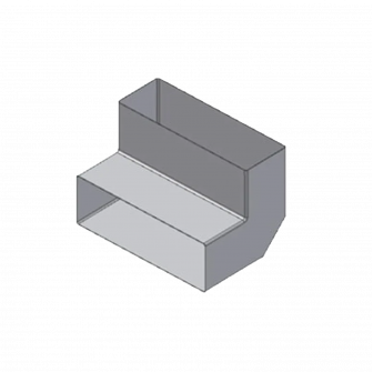Codo estrecho 50x150, 90°