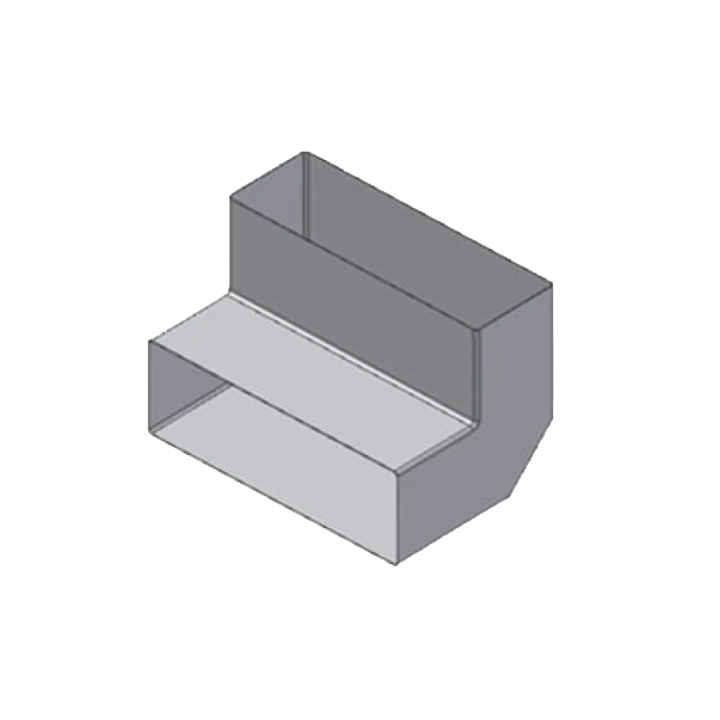 Codo estrecho 50x150, 90°