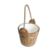 Cubo de sauna de roble con asa de cuerda, 12 l