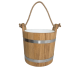 Cubo de sauna de roble con asa de cuerda, 12 l