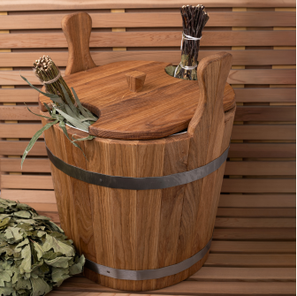Cubo de madera para batidores, roble 20 l