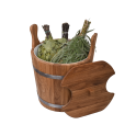 Cubo de madera para batidores, roble 20 l - 2