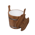 Cubo de madera para batidores, roble 20 l - 1
