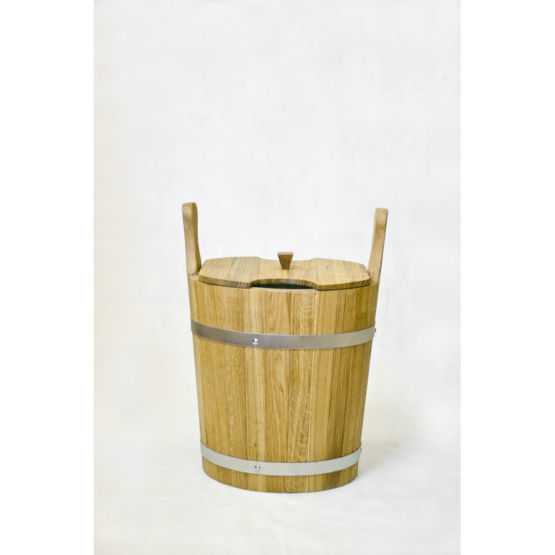 Cubo de madera para batidores, roble, 12l