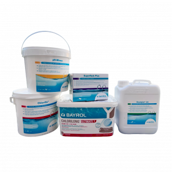 Kit químico BAYROL para piscinas con filtro de arena, grande