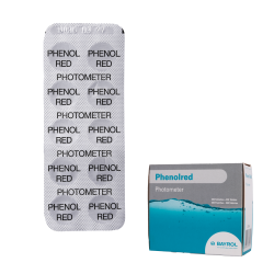Tabletas para análisis de agua para fotómetro Phenolred, determinación de pH, 10 tabletas  Tabletas para análisis de agua para fotómetro Phenolred, determinación de pH, 10 tabletas
