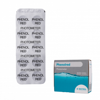Pastillas para análisis de agua con fotómetro Phenolred, determinación de pH, 10 pastillas