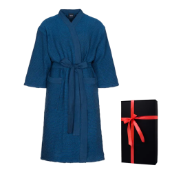 Bata de baño en caja de regalo, RENTO KENNO, azul 