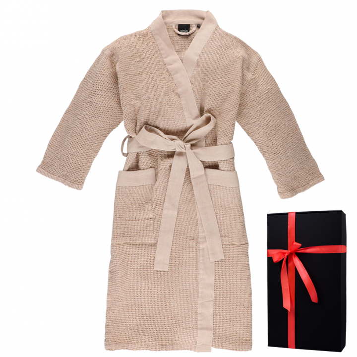 Albornoz en caja de regalo, RENTO KENNO, beige