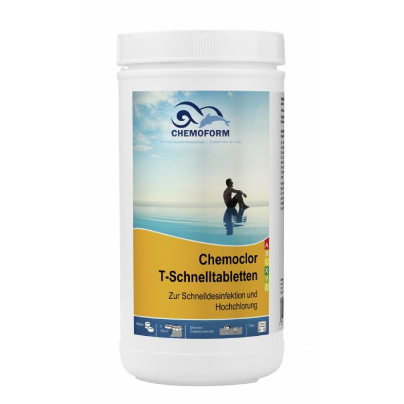 Tabletas de cloro de rápida disolución CHEMOCLOR, 1 kg