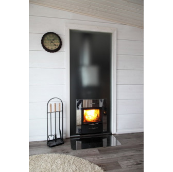 HARVIA Duo pared de cristal 9 x 19, incl. marco, gris aluminio