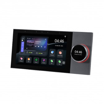 Sistema de música empotrable DM838T con pantalla táctil de 7 pulgadas.