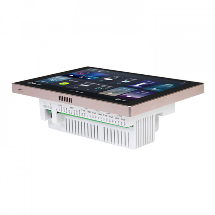Sistema de música empotrable DM868T con pantalla táctil de 8 pulgadas.