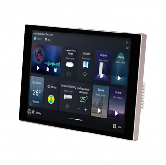 Sistema de música empotrable DM868T con pantalla táctil de 8 pulgadas.