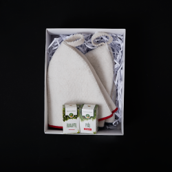 Set de regalo en caja de regalo PAR BLANCO. Tapones y aceites esenciales  Set de regalo en caja de regalo PAR BLANCO. Tapones y aceites esenciales