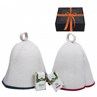 Set de regalo en caja de regalo PAR BLANCO. Tapones y aceites esenciales