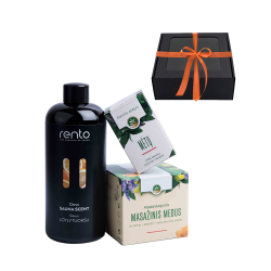 Set de regalo en caja de regalo LIMÓN. Miel, aceite esencial y esencia aromática 