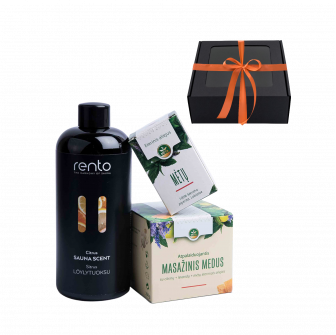 Set de regalo en caja de regalo LIMÓN. Miel, aceite esencial y esencia aromática