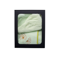 Set de regalo en caja para ELLA. Gorro y delantal de sauna para mujer, VERDE CLARO