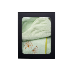 Set de regalo en caja para ELLA. Gorro y delantal de sauna para mujer, VERDE CLARO 