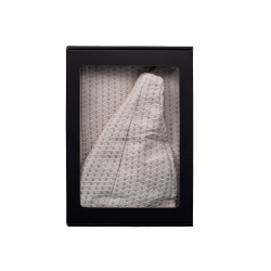 Set de regalo en caja para ÉL. Gorro y delantal de sauna para hombre - LINO 