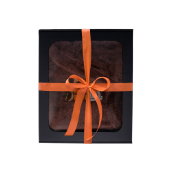 Set de regalo en caja para ÉL. Gorro y delantal de sauna para hombre - MARRÓN 