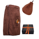 Set de regalo en caja para ÉL. Gorro y delantal de sauna para hombre - MARRÓN