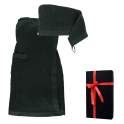 Set de regalo en caja de regalo RENTO KENNO PARA ELLA. Toalla para el cabello y delantal, verde oscuro. - 0