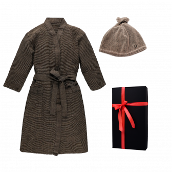 Set de regalo en caja de regalo RENTO KENNO PARA ÉL. Albornoz y gorro