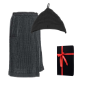 Set de regalo en caja de regalo RENTO KENNO PARA ÉL. Gorro y delantal de algodón, gris oscuro. - 0