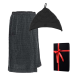 Set de regalo en caja de regalo RENTO KENNO PARA ÉL. Gorro y delantal de algodón, gris oscuro.