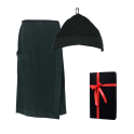 Set de regalo en caja de regalo RENTO KENNO PARA ÉL. Gorro y delantal de algodón, verde oscuro. - 0