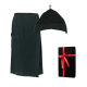Set de regalo en caja de regalo RENTO KENNO PARA ÉL. Gorro y delantal de algodón, verde oscuro.