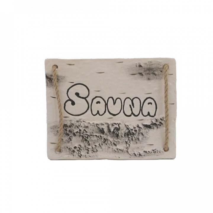 Placa de puerta SAUNA, abedul
