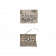 Placa de puerta SAUNA, oscura