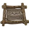 Placa de puerta SAUNA con marco de rama - 0