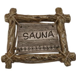 Placa de puerta SAUNA con marco de rama 