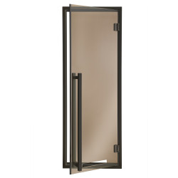 Puertas de sauna de vidrio AD MODERNA, color bronce