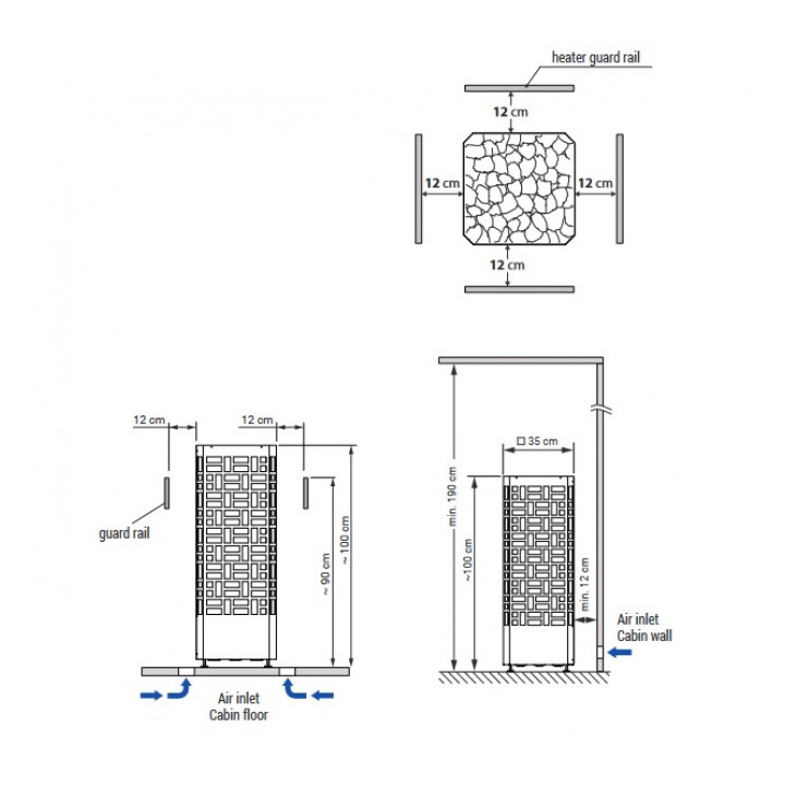 Calentador de sauna eléctrico - EOS Edge